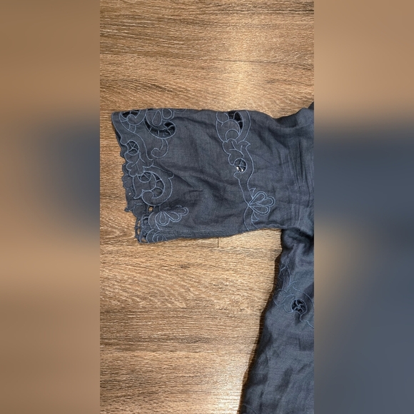 Sundance Orion Blue Anella Mini Eyelet Dress size Small - Picture 3 of 5